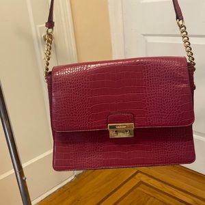Calvin Klein pink leather bag. In good condition